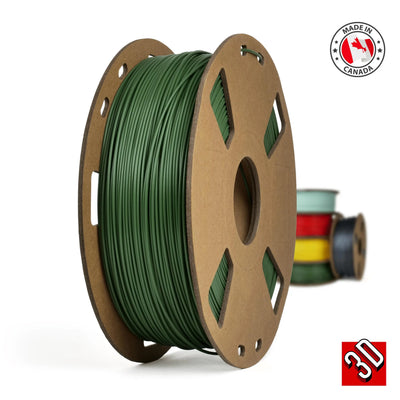 Vert foncé - Filament PETG+ fabriqué au Canada - 1,75 mm, 1 kg