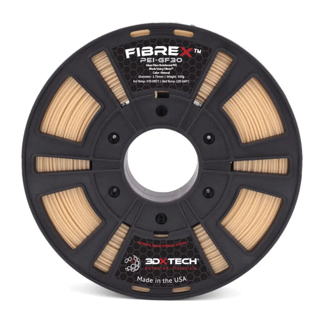 Naturel - filament PEI+GF30 en fibre de verre ULTEM™ 3DXTech FibreX™ de 1,75 mm, 0,25 kg
