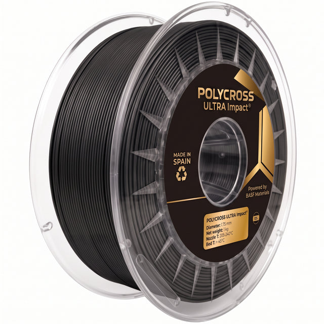 Black - Sakata Polycross Ultra Impact PLA Filament - 1.75mm, 1kg Sakata