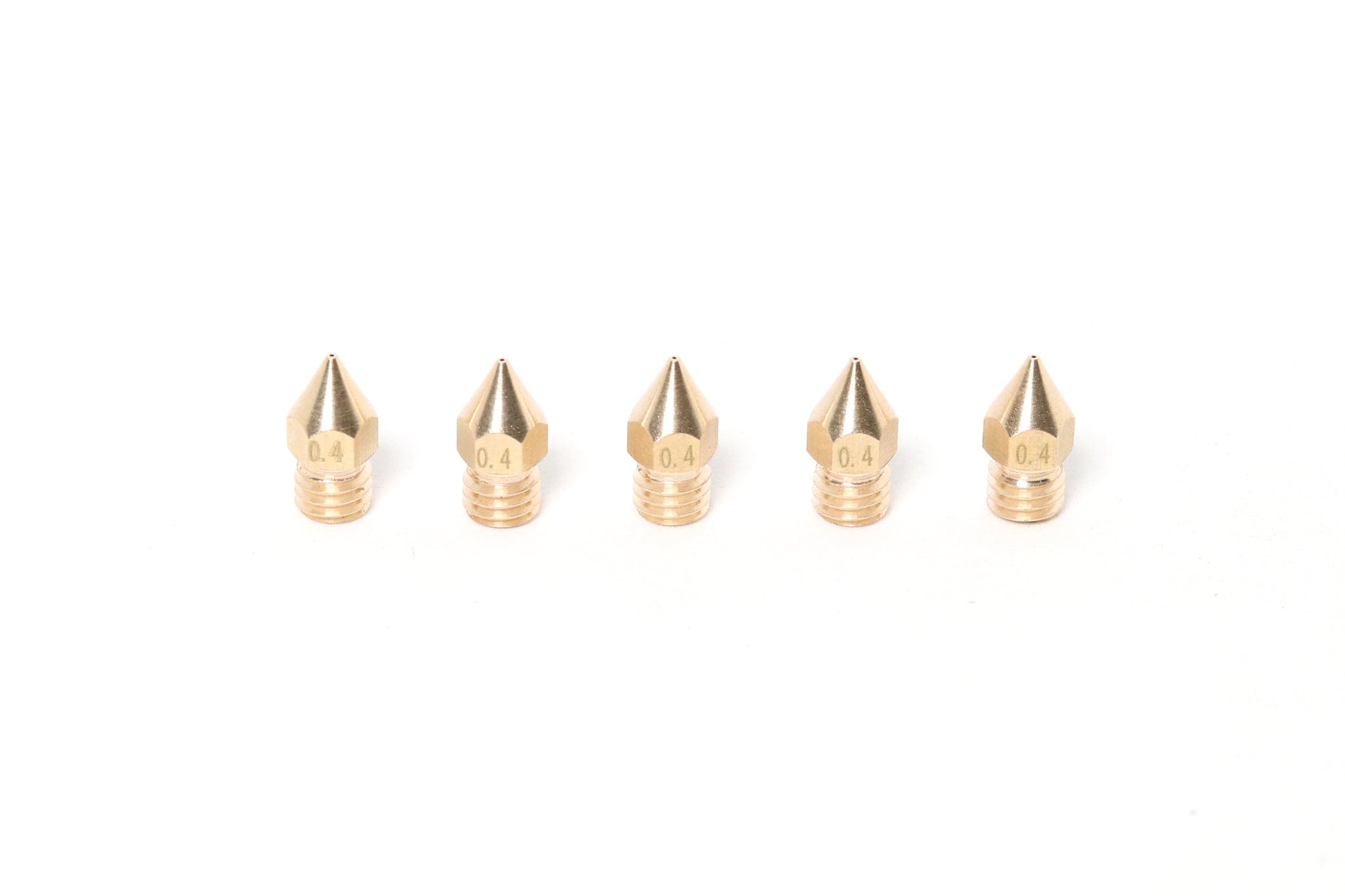 MK8 Brass Nozzle 1.75mm-0.4mm (5 Pack) - 3D Printing Canada