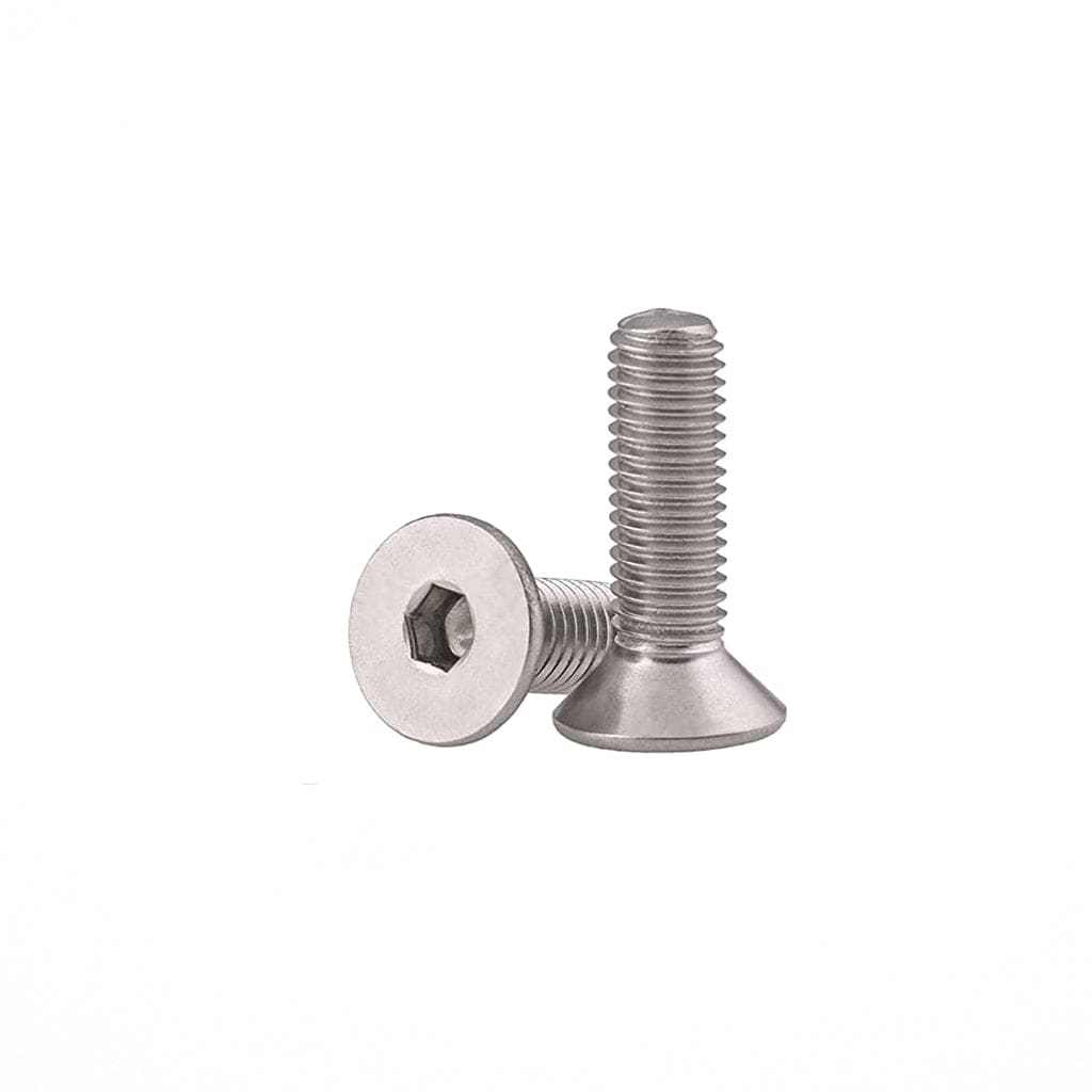 Stainless Steel Metric Thread Flat Head Cap Screw (10 Pack) - 3D