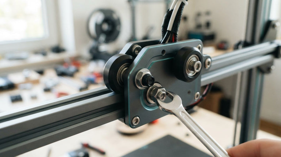Eccentric Nut Adjustment for a Loose V-Wheel Carriage