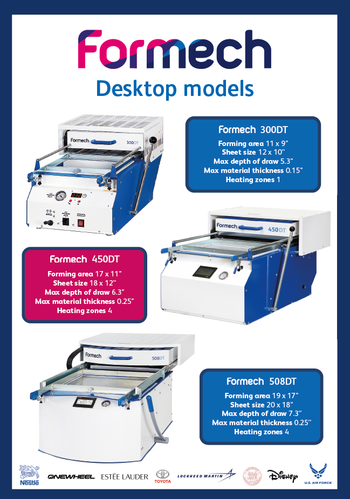 Formtec Vane Machine Formech Desktop Vacuum Forming Machines - 3D Printing Canada