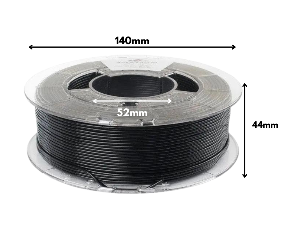 Deep Black - Spectrum S-Flex 90A Filament - 1.75mm, 0.25kg