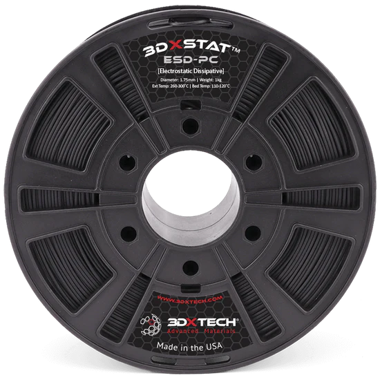 Black - 1.75mm 3DXTech 3DXSTAT® ESD-PC Filament - 0.75 kg 3DXTech