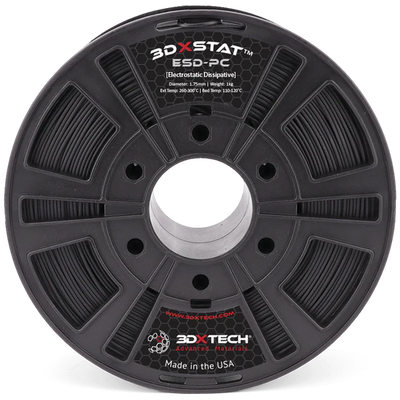Black - 1.75mm 3DXTech 3DXSTAT® ESD-PC Filament - 0.75 kg 3DXTech