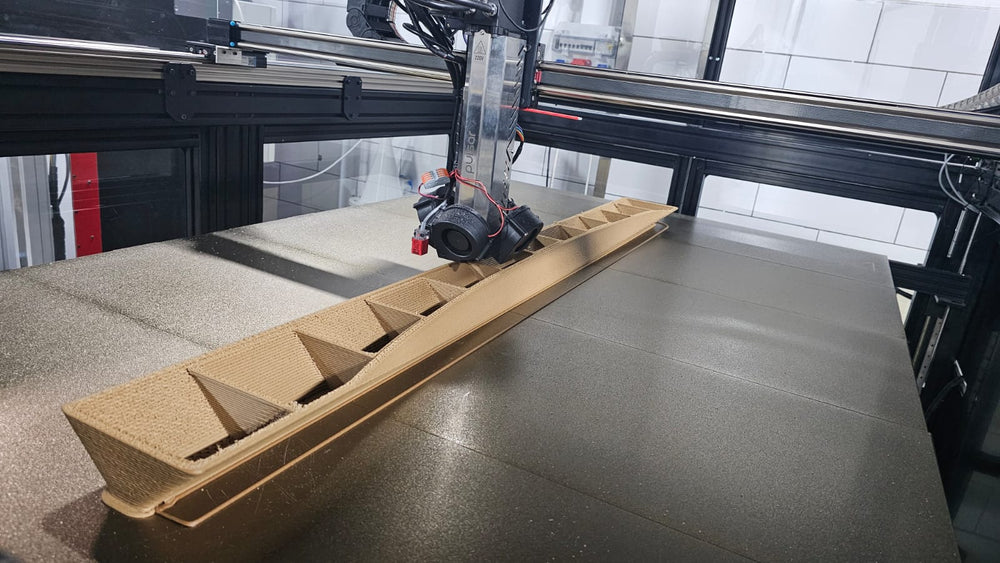 Mold sample printed with pellet material