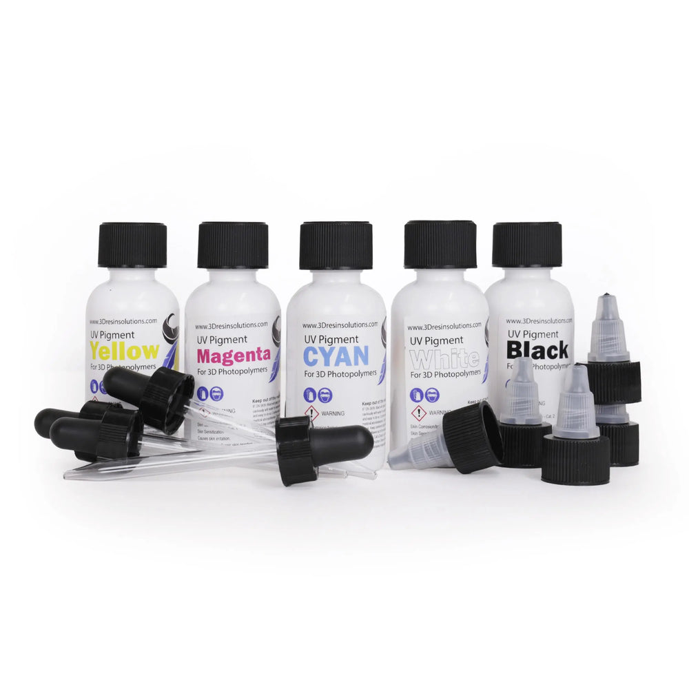 3D Resin Solutions CMYK + White 3D Pigment Set