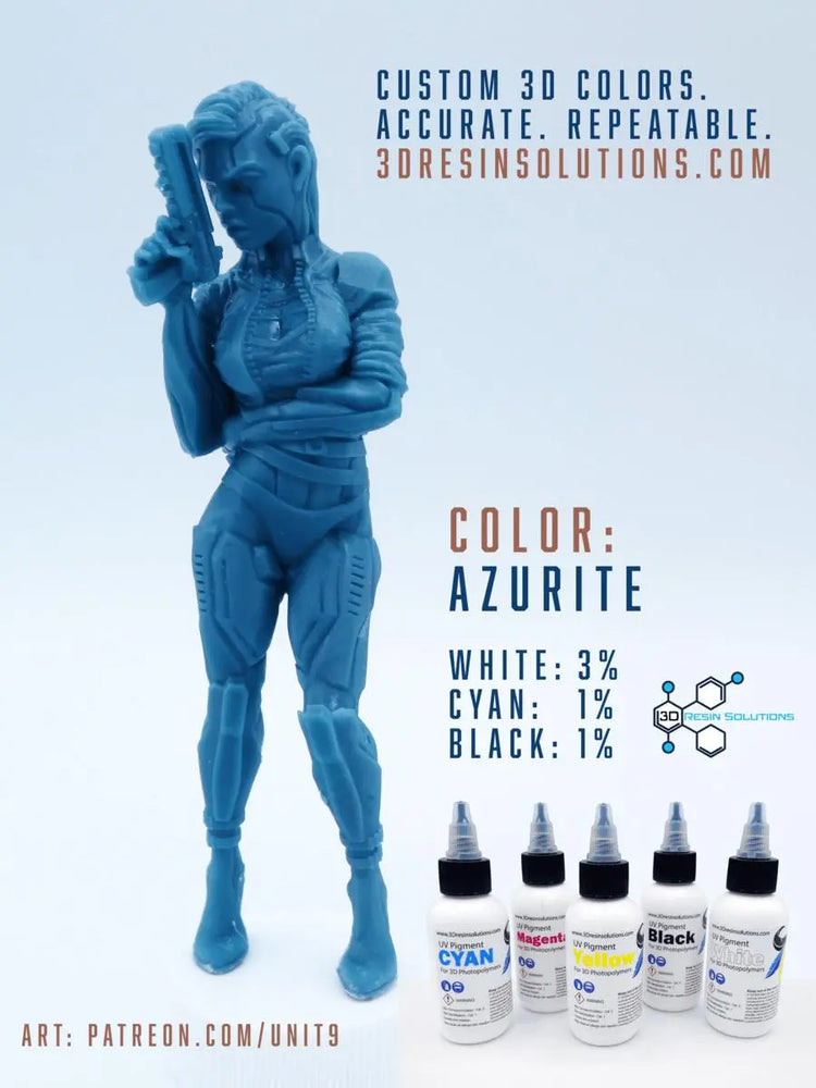 3D Resin Solutions CMYK + White 3D Pigment Set