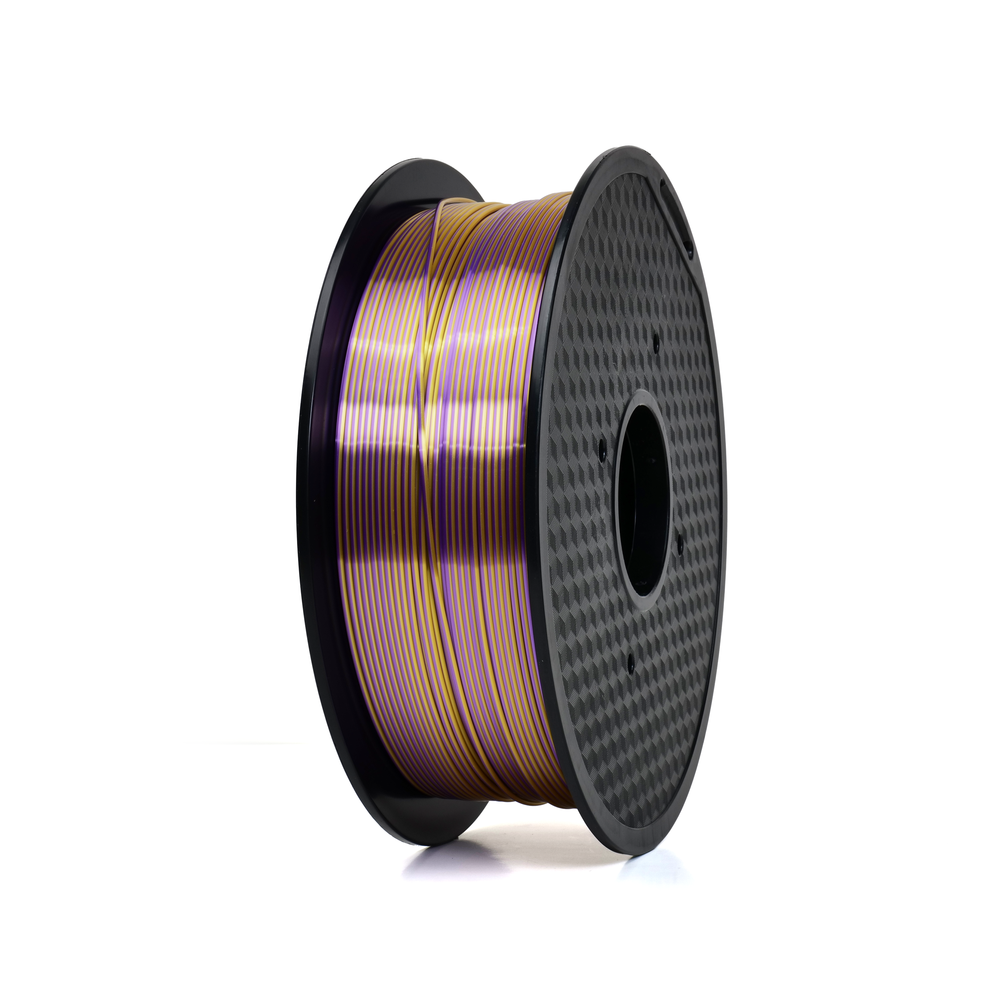 Purple/Green/Gold - Tri-Color Standard PLA Silk Filament - 1.75mm, 1kg 3D Printing Canada