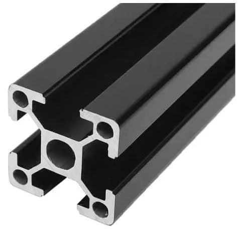 4040 T-Slot Extrusion 40 Series - 40 mm X 40 mm X 1,0 m - Bande centrale 15 mm - Noir