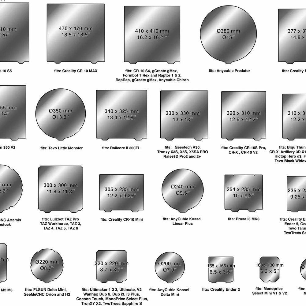 470x470mm - Wham Bam Pre-Installed Double Wham KIt for Creality CR-10 MAX