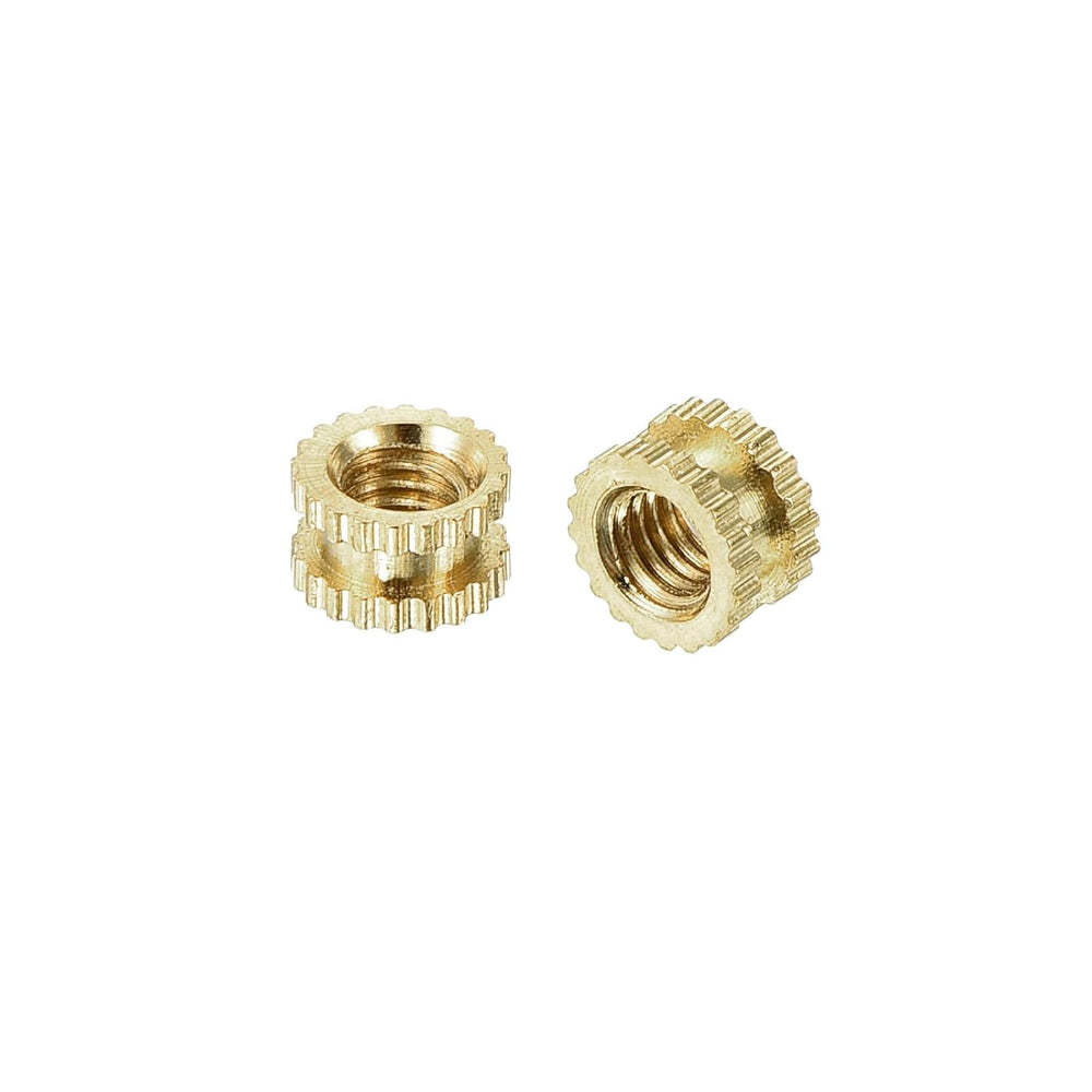 M3 x 3mm(L) x 5mm(OD) Female Thread Brass Knurled Threaded Insert Nuts - 3 Pack 3D Printing Canada