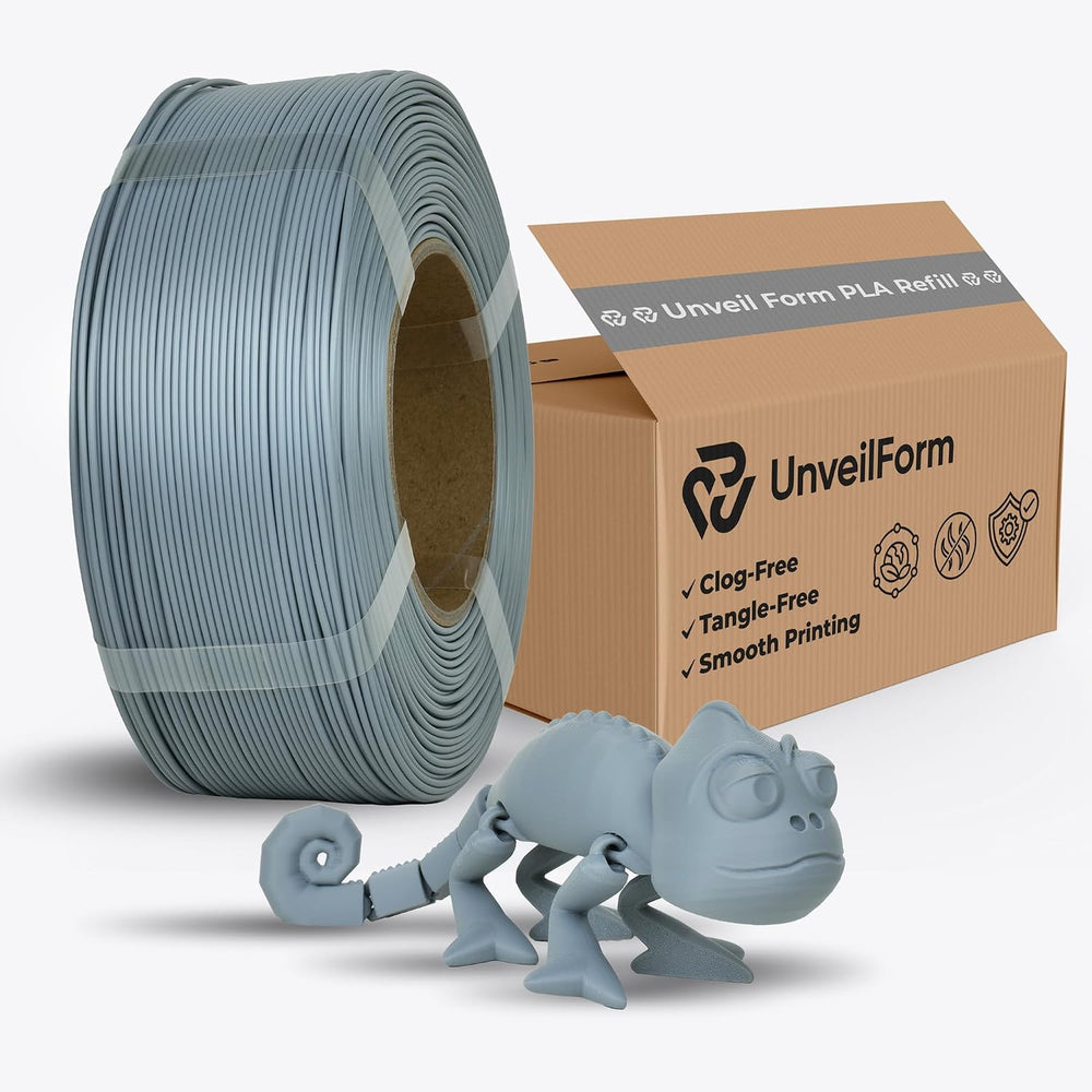 Grey - Unveil Form Refill PLA - 1.75mm, 1kg Unveil Form