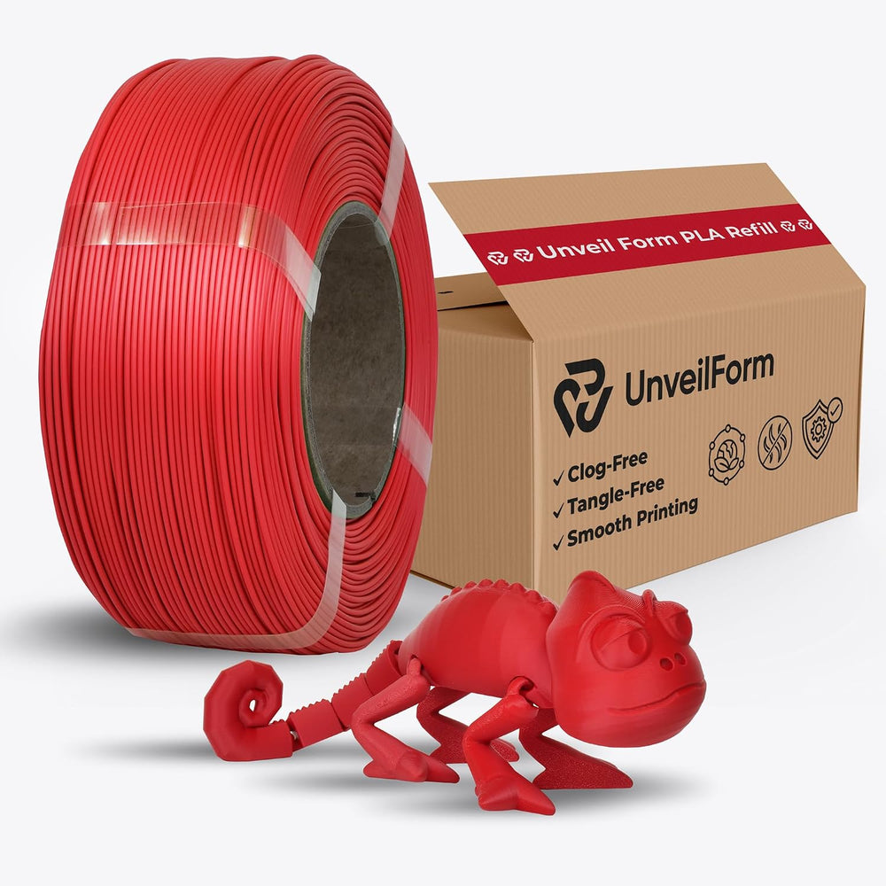Red - Unveil Form Refill PLA - 1.75mm, 1kg Unveil Form