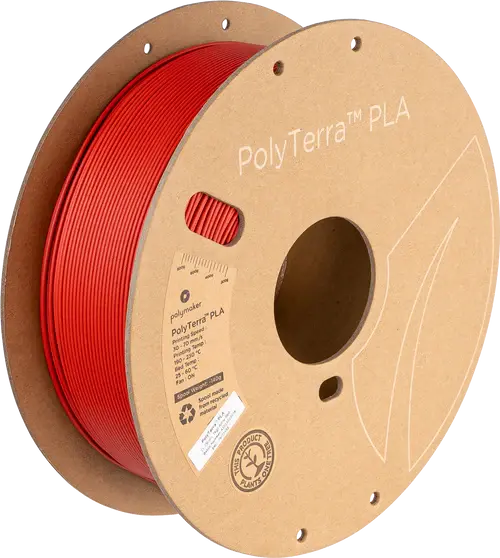 Army Red - Polymaker PolyTerra PLA - 1.75mm, 1kg Polymaker
