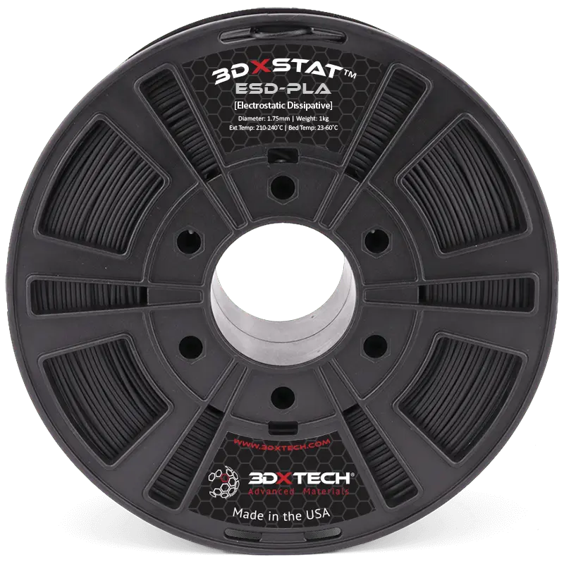 Black - 1.75mm 3DXTech 3DXSTAT® ESD PLA Filament - 0.75 kg