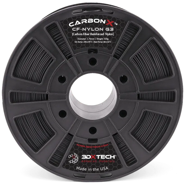 Noir - filament en nylon Black - 1.75 mm 3DXTech CarbonX™ PA6+CF [Gen3] - 0,75 kg