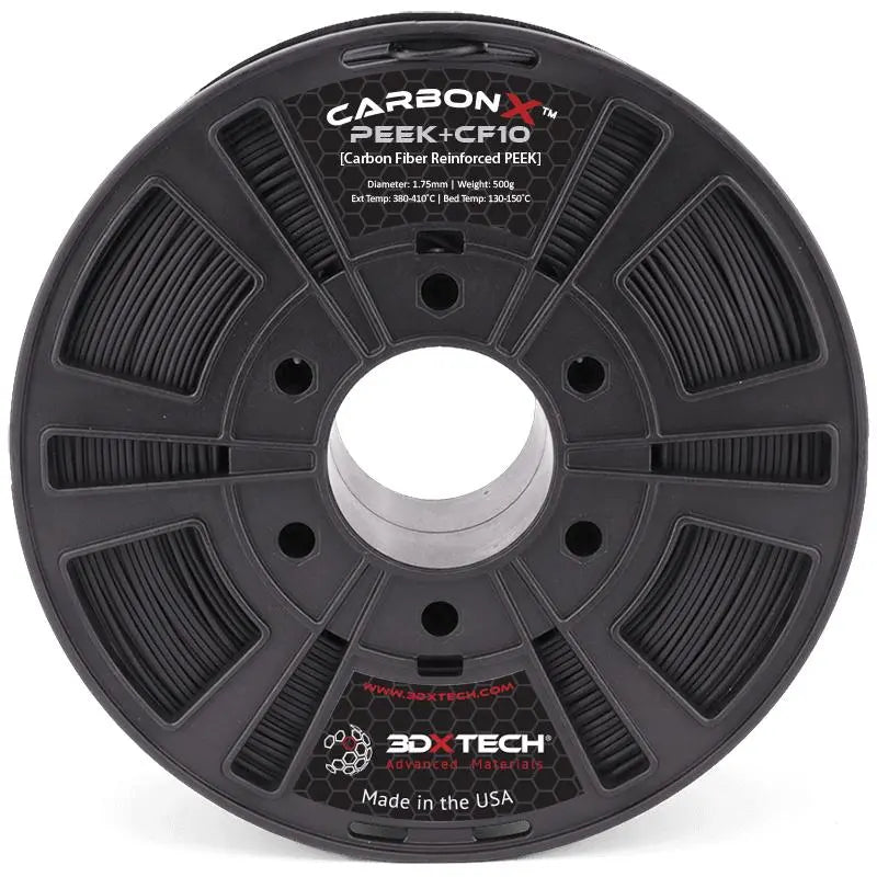 Black - 1.75mm 3DXTech CarbonX™ PEEK+CF10 Filament - 0.5 kg