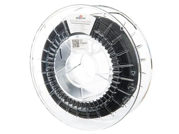 Noir - Filament en nylon PA6 Spectrum à faible retrait CF15 - 1,75 mm, 0,5 kg