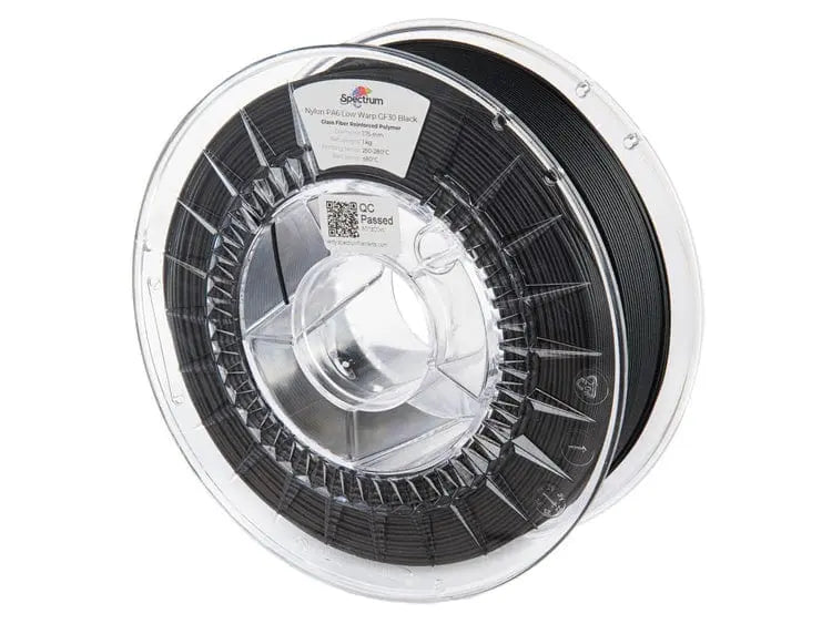 Noir - Filament en nylon PA6 Spectrum Nylon à faible déformation, GF30 - 1,75 mm, 1 kg