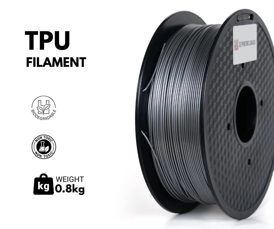 Black - 1.75mm TPU (Comparable to Sainsmart) - 0.8 kg