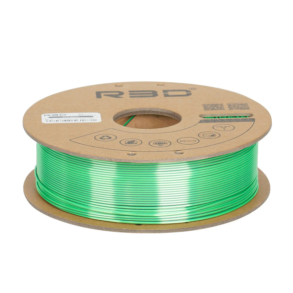 Black/Green- R3D Dual Colour Silk PLA Magic Filament - 1.75mm, 1kg R3D