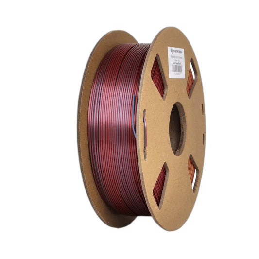 Gold/Copper/Black - Polychromatic Tri-Colour Silk PLA Filament - 1.75mm, 1kg