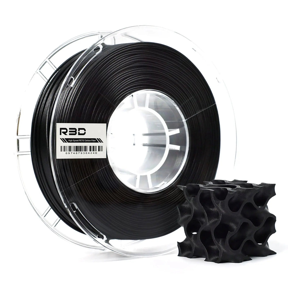 Black - R3D High Speed Carbon Fiber PETG - 1.75mm, 1kg R3D