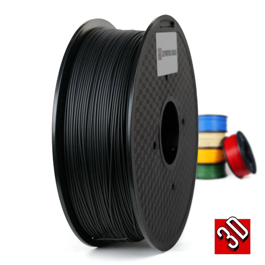 Black - Standard Flexible PLA Filament - 1.75mm, 1kg