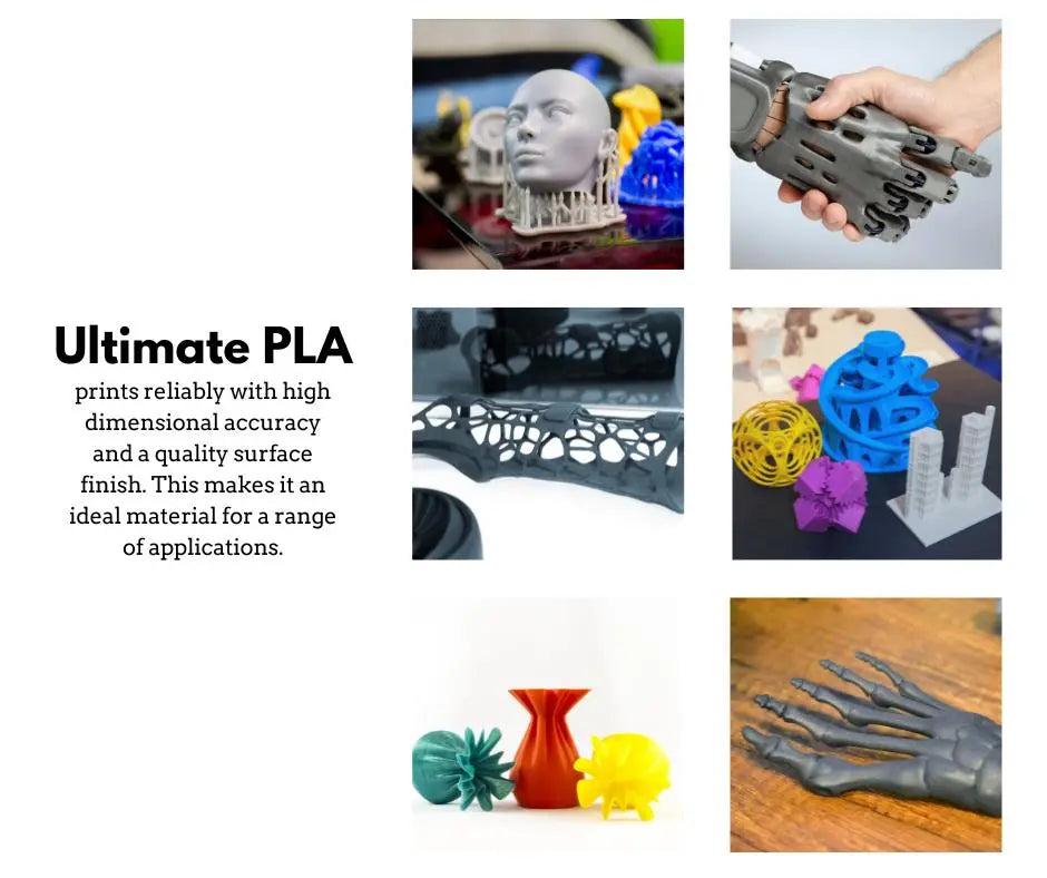 Black - UltiMate PLA+ Filament - 2.85mm, 1kg