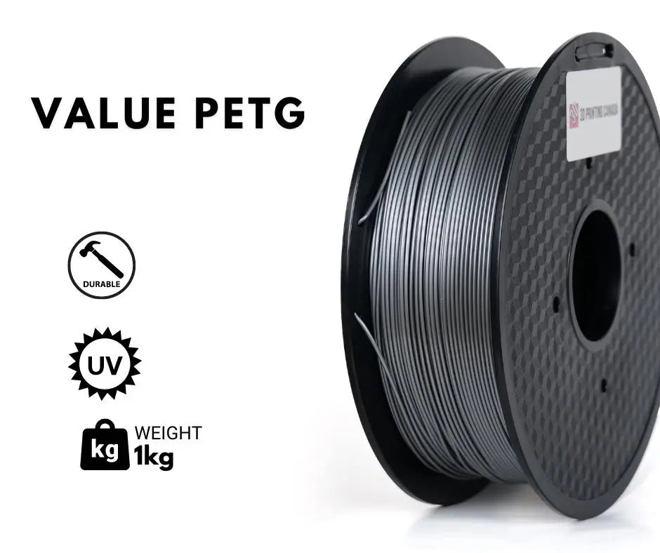 Black - Value PETG Filament - 1.75mm, 1kg