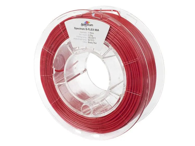 Rouge sanglant - Filament Spectrum S-Flex 90A 1,75 mm - 0,25 kg