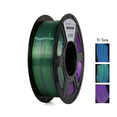 Blue/Green/Purple - Unveil Form Tri Tone Silk PLA - 1.75mm, 1kg