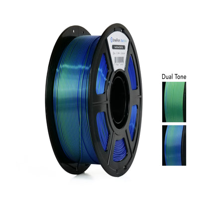 Blue/Green - Unveil Form Dual Tone Silk PLA - 1.75mm, 1kg