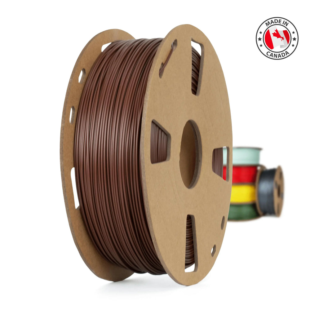 Brown - Canadian-made PLA+ Filament - 1.75mm, 1 kg