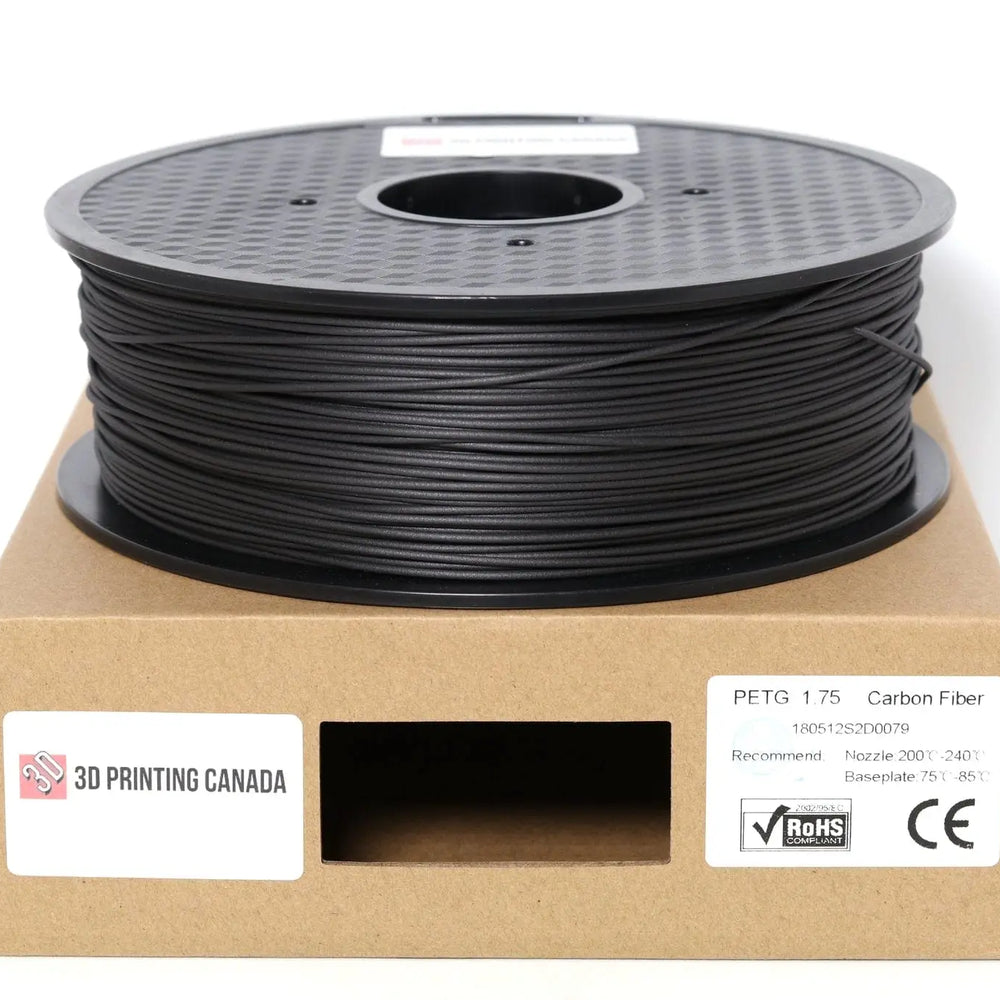 Carbon Fiber - Standard PETG Filament - 1.75mm, 1kg