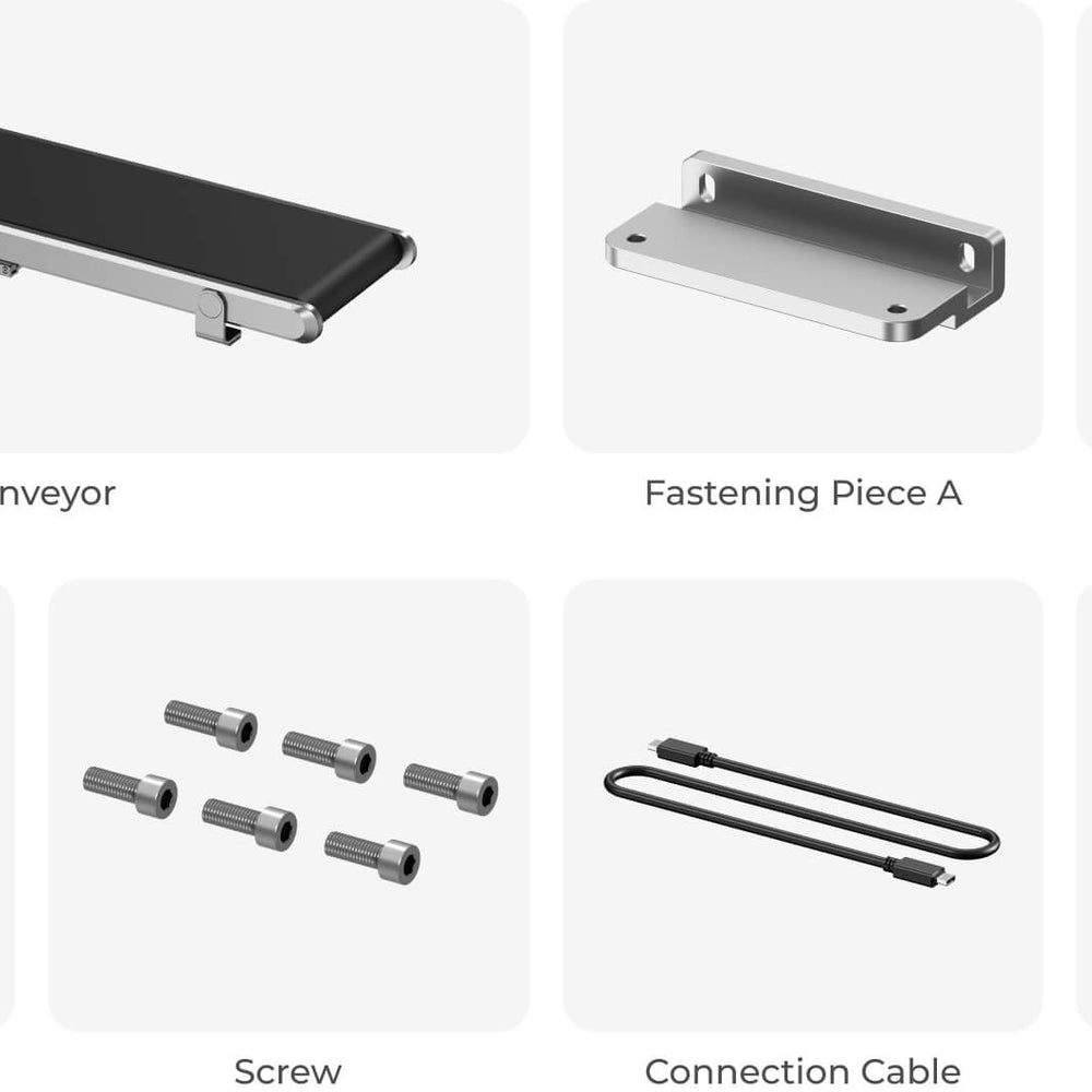 List of items included with the conveyor