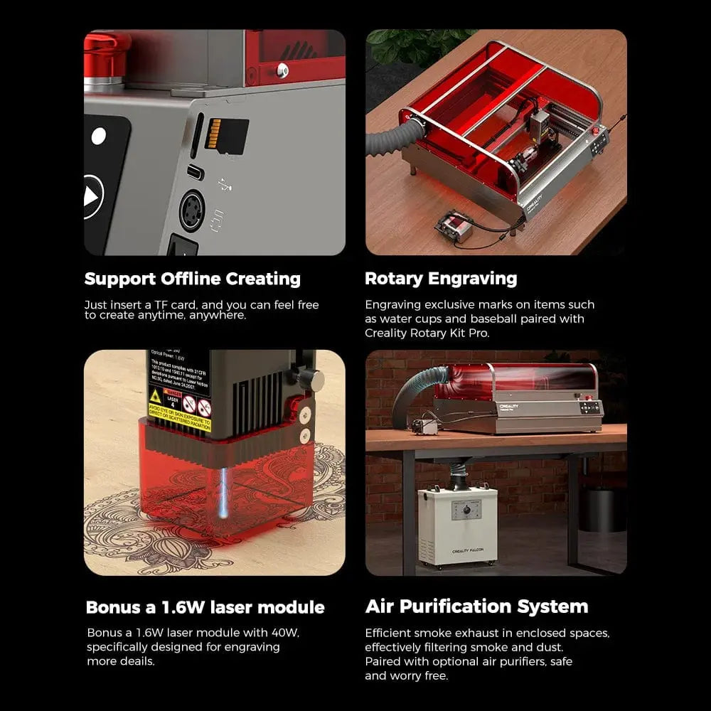 Creality Falcon 2 Pro 40W Enclosed Laser Engraver & Cutter