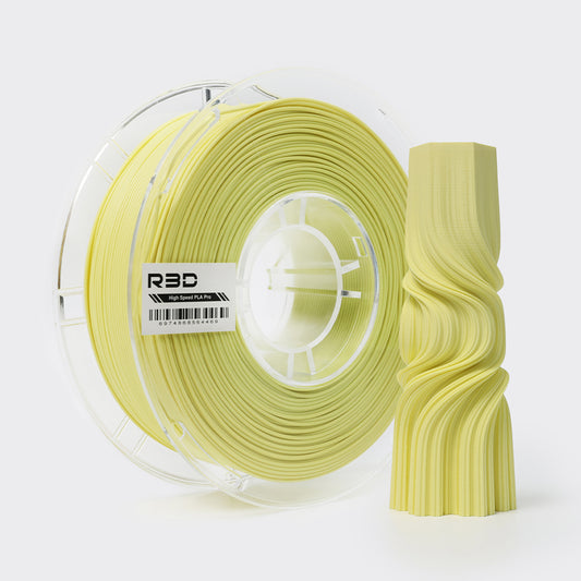 Cream Yellow - R3D High Speed Matte PLA Filament - 1.75mm, 1kg