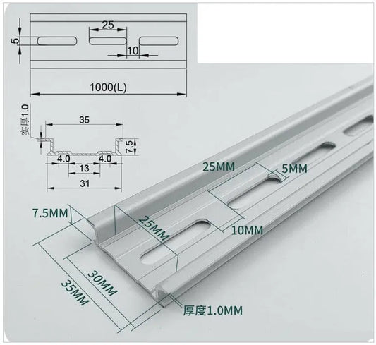 Rail DIN - 35 mm x 1000 mm de long