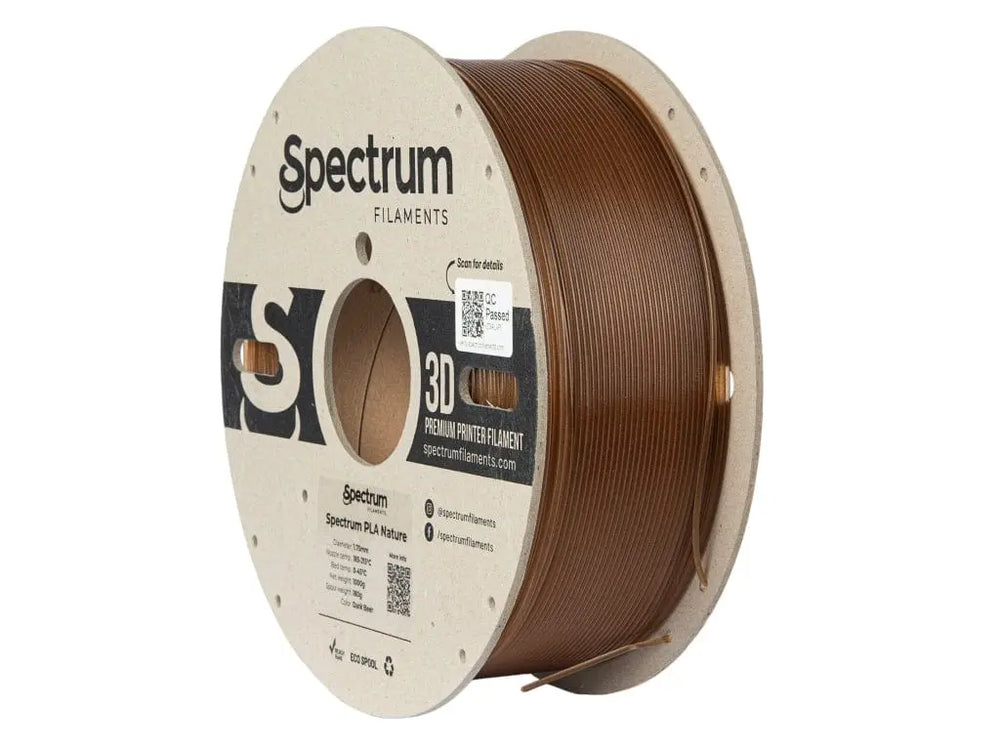 Bobine de bioplastique Dark Beer - Spectrum Nature PLA - Filament 1,75 mm, 1 kg