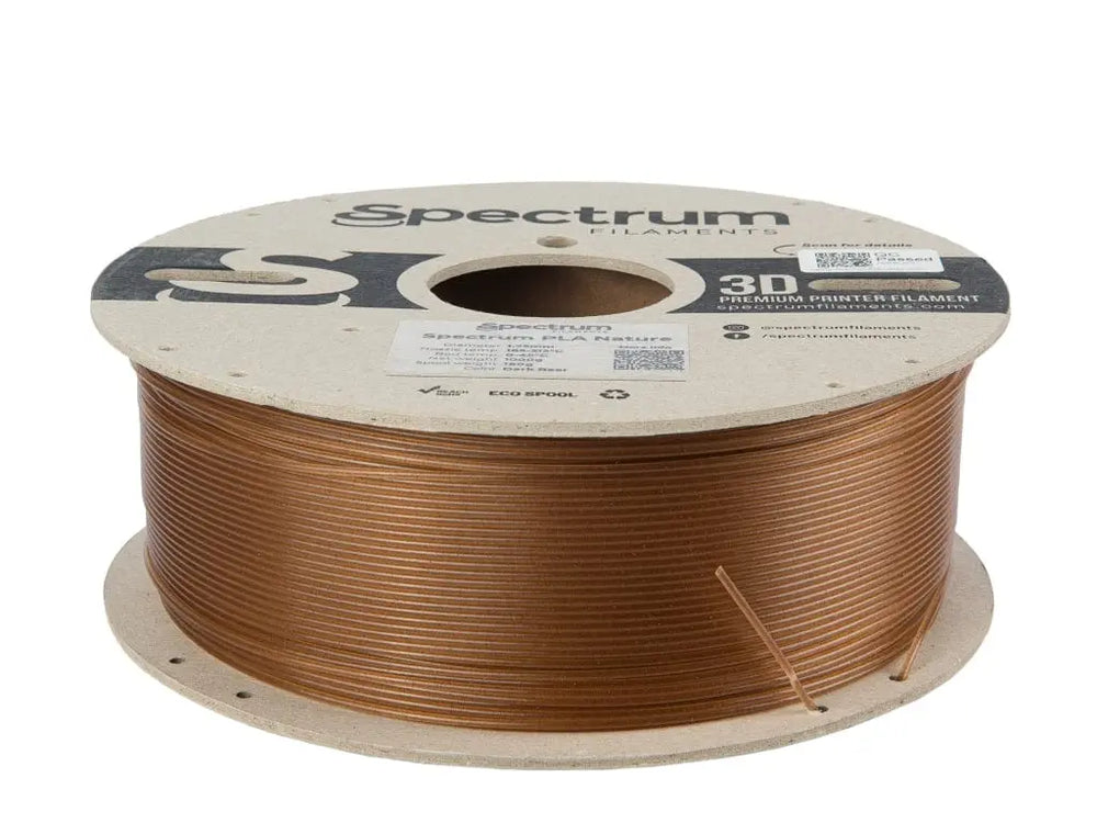 Bobine de bioplastique Dark Beer - Spectrum Nature PLA - Filament 1,75 mm, 1 kg