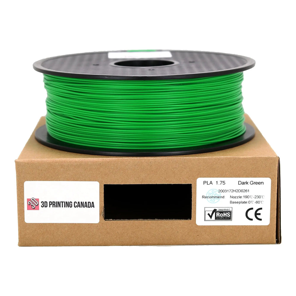 Vert foncé - Filament PLA standard - 1,75 mm, 1 kg