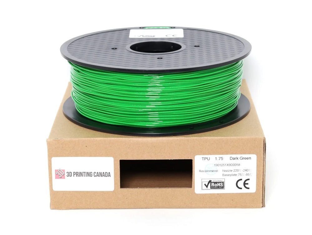 Dark Green - Standard TPU Filament - 1.75mm, 1kg