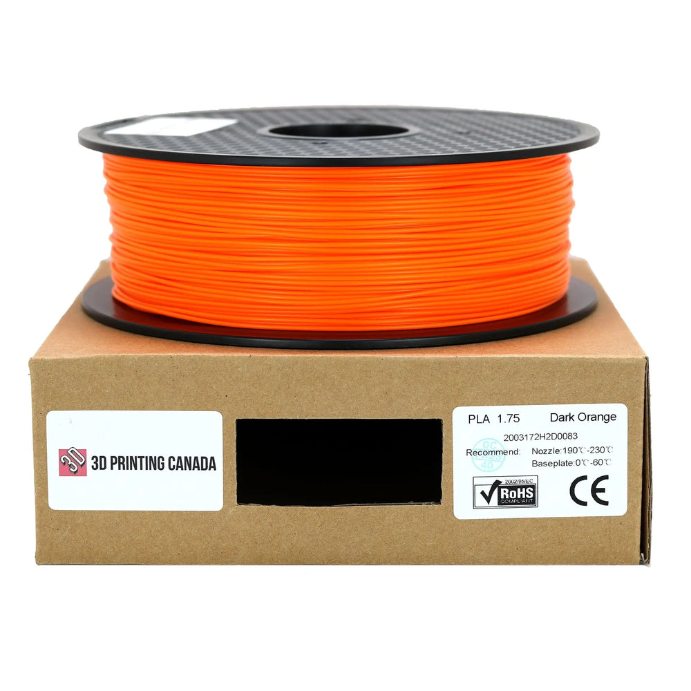 Orange foncé - Filament PLA standard - 1,75 mm, 1 kg 