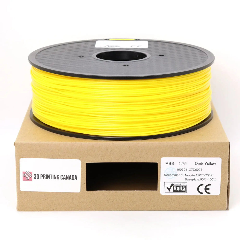 Jaune foncé - Filament ABS standard - 1,75 mm, 1 kg