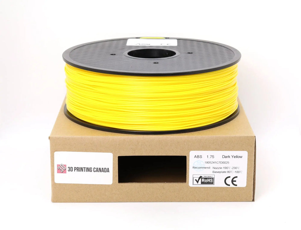 Jaune foncé - Filament ABS standard - 1,75 mm, 1 kg
