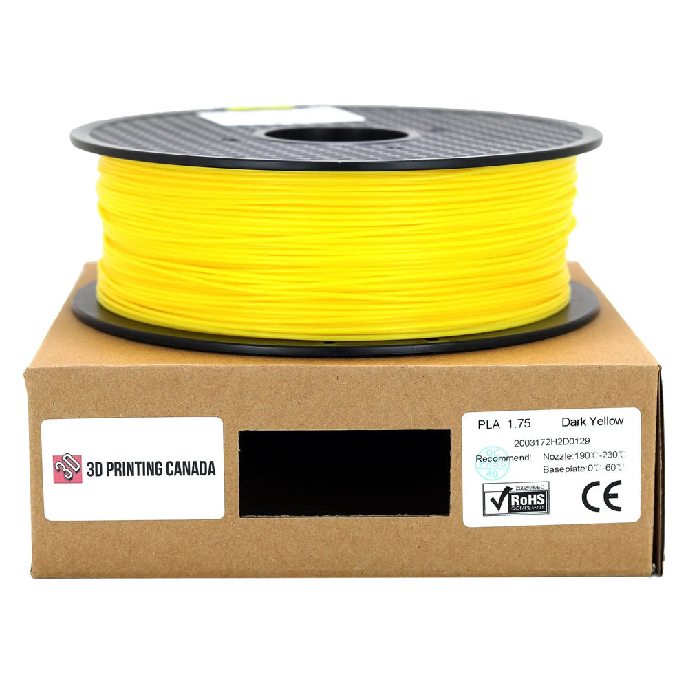 Jaune foncé - Filament PLA standard - 1,75 mm, 1 kg 