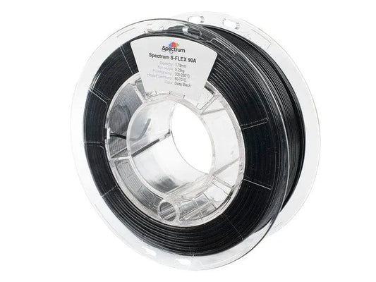 Deep Black - Spectrum S-Flex 90A Filament - 1.75mm, 0.25kg